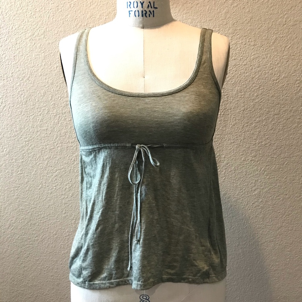 Guess XS olive green Jersey and mesh tank top